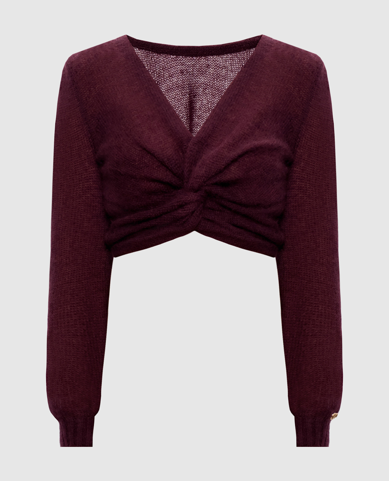

Burgundy cropped sweater with wool Twinset