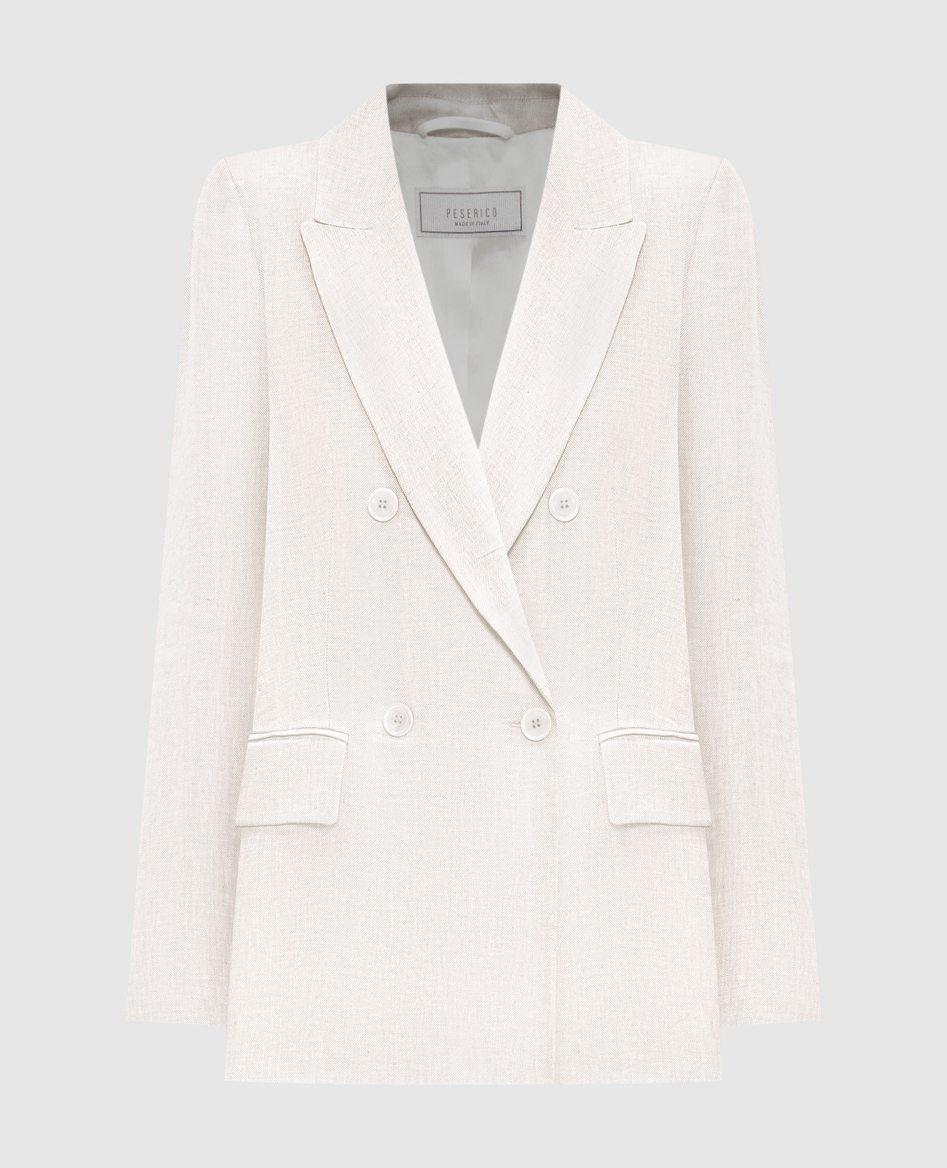 

Gray double-breasted linen jacket Peserico, Grey