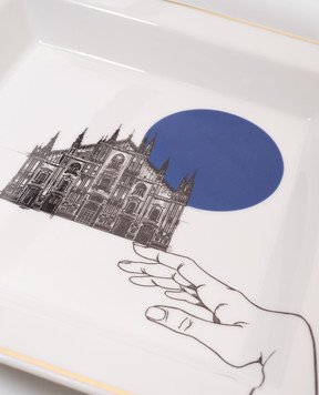 Ginori 1735 White porcelain dish Svuota Tasche Milano GINCM70007