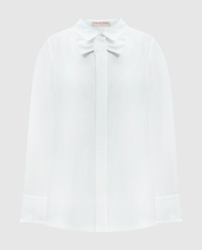 Valentino White shirt with appliqué in the form of a bow 5B3AB6L05A6
