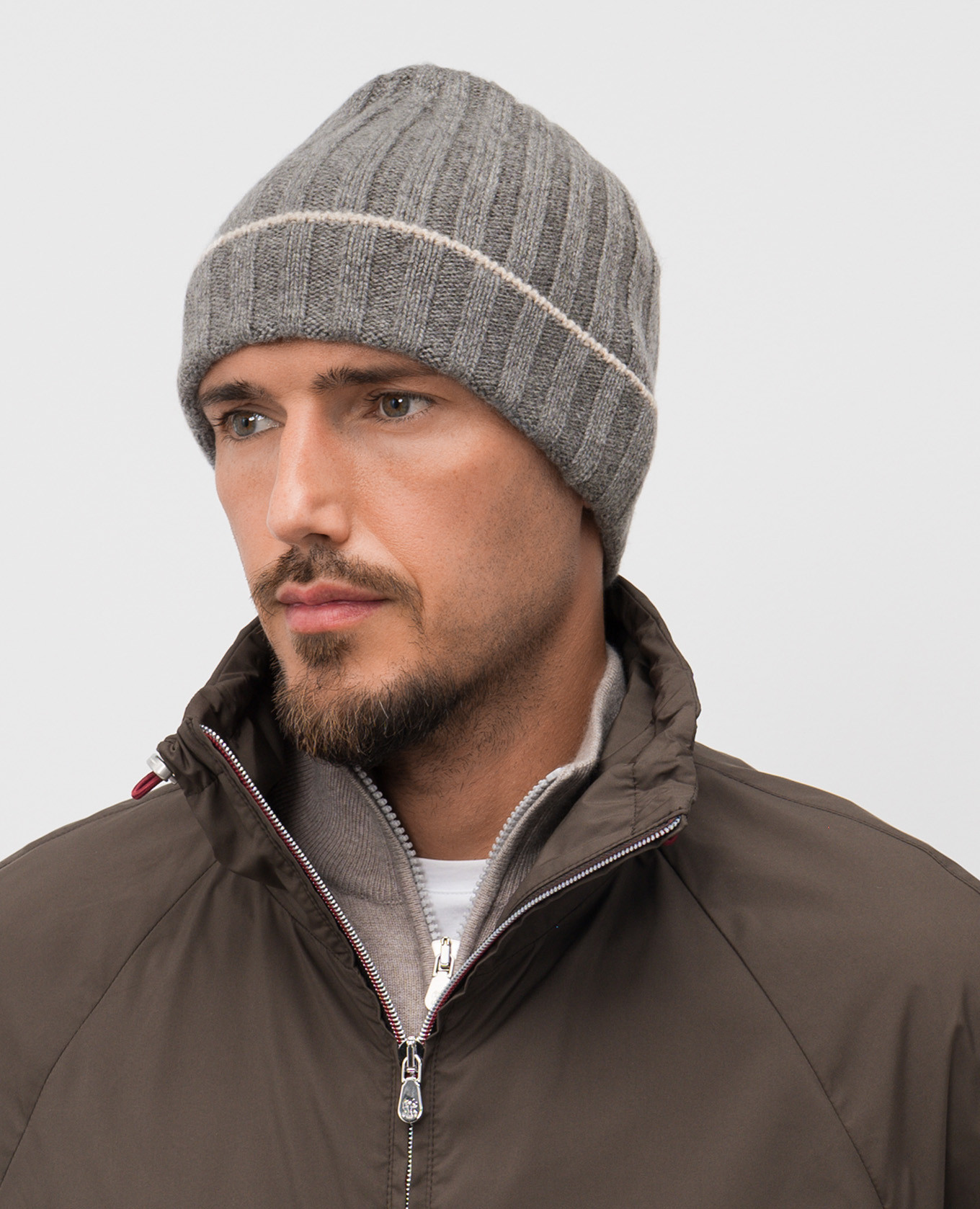 

Gray cashmere hat Brunello Cucinelli, Grey