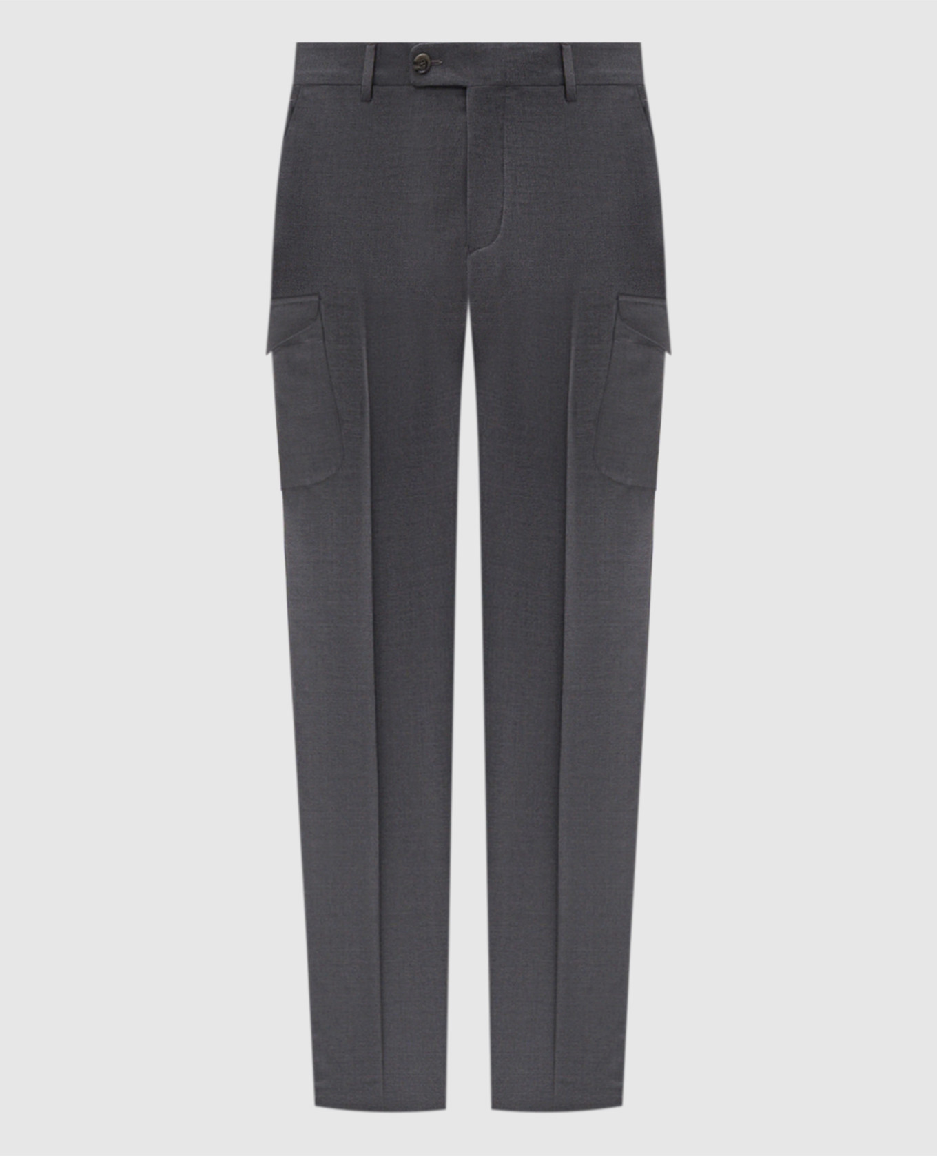 Gray wool cargo pants Enrico Mandelli