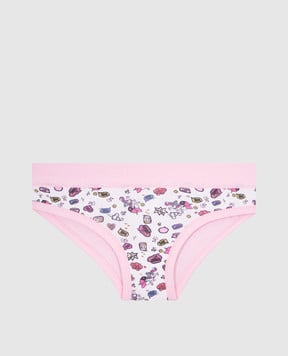 RiminiVeste Lovely baby pink unicorn print briefs with lettering B2823J