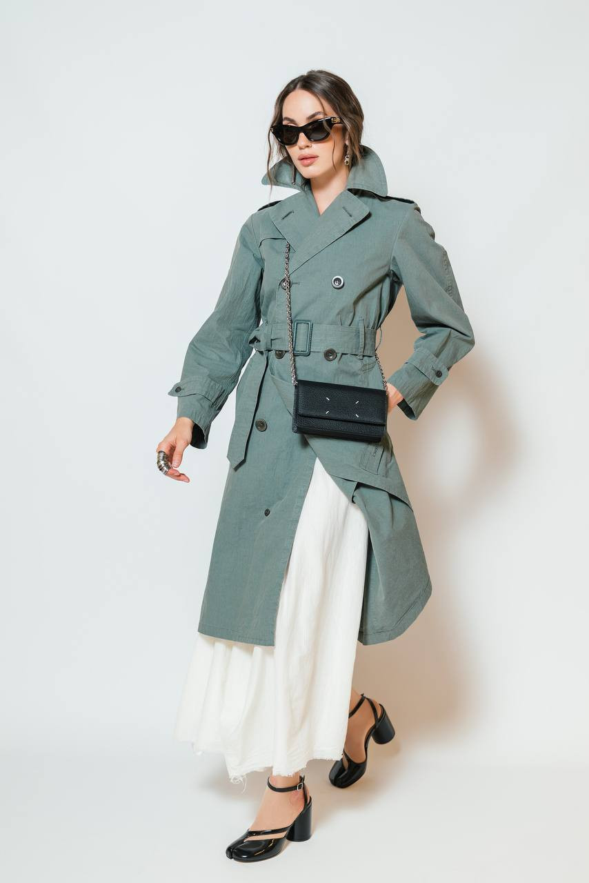 

Beige midi skirt with bamboo and linen Marc Le Bihan