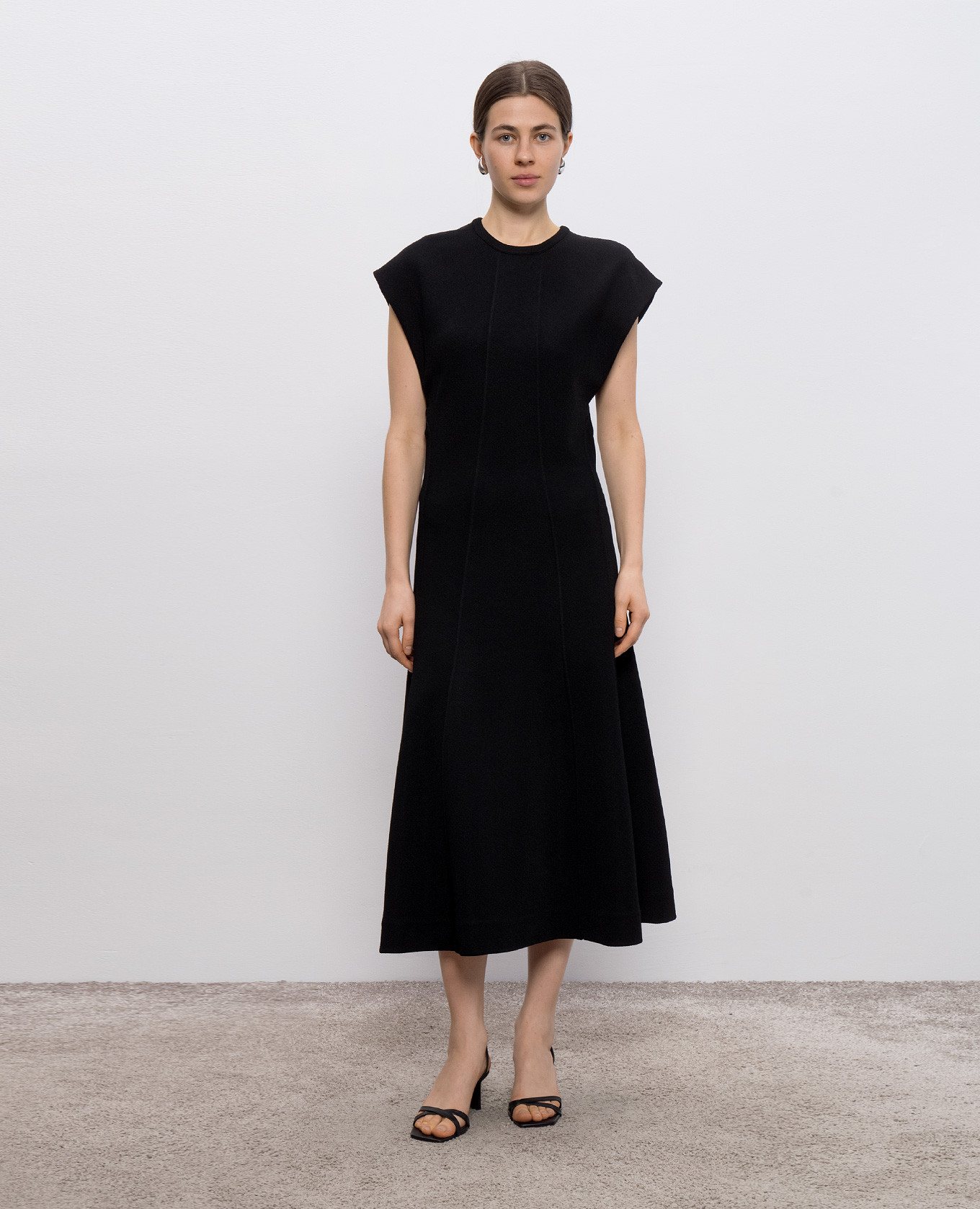 Black midi dress Jil Sander 3