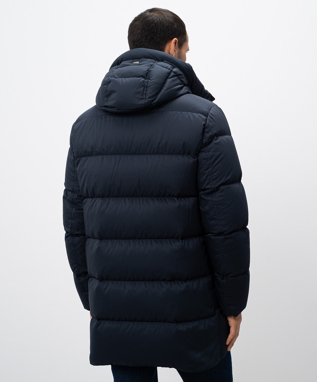 Herno - Blue down jacket with metallic logo PI001159U12414Z