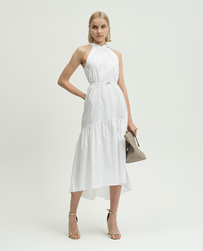 Twinset White midi dress with lace 241TT2061
