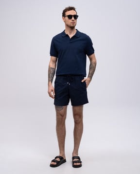 Vilebrequin Blue logo swim shorts MOOC4A00
