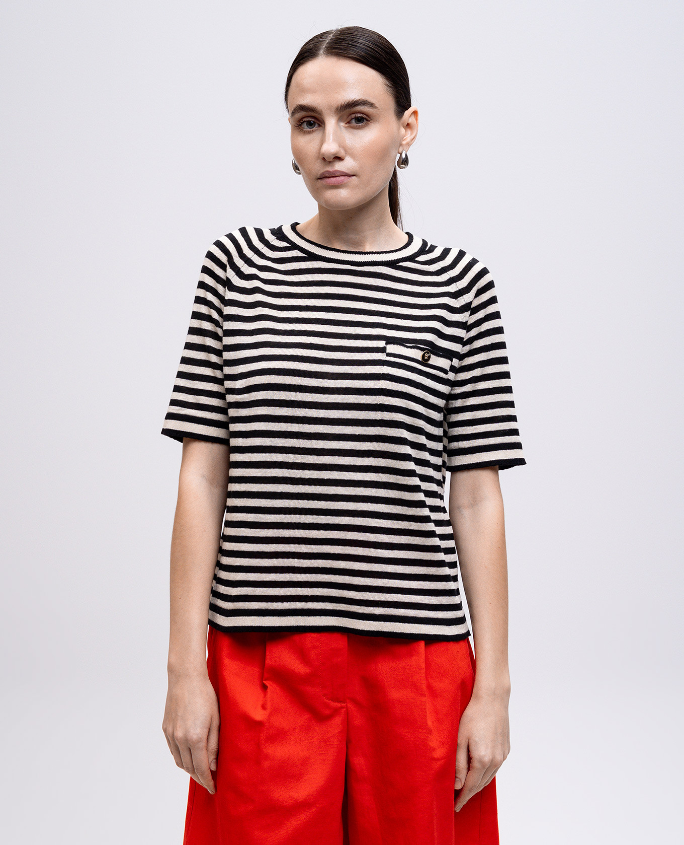 

BEATI striped linen T-shirt Max Mara, White