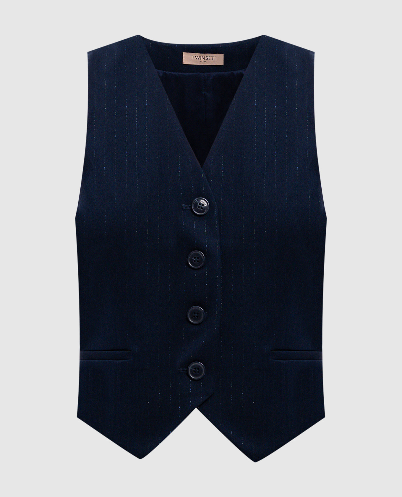 Blue vest with lurex