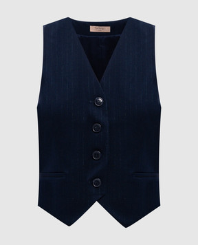 Twinset Blue vest with lurex 242TP2158