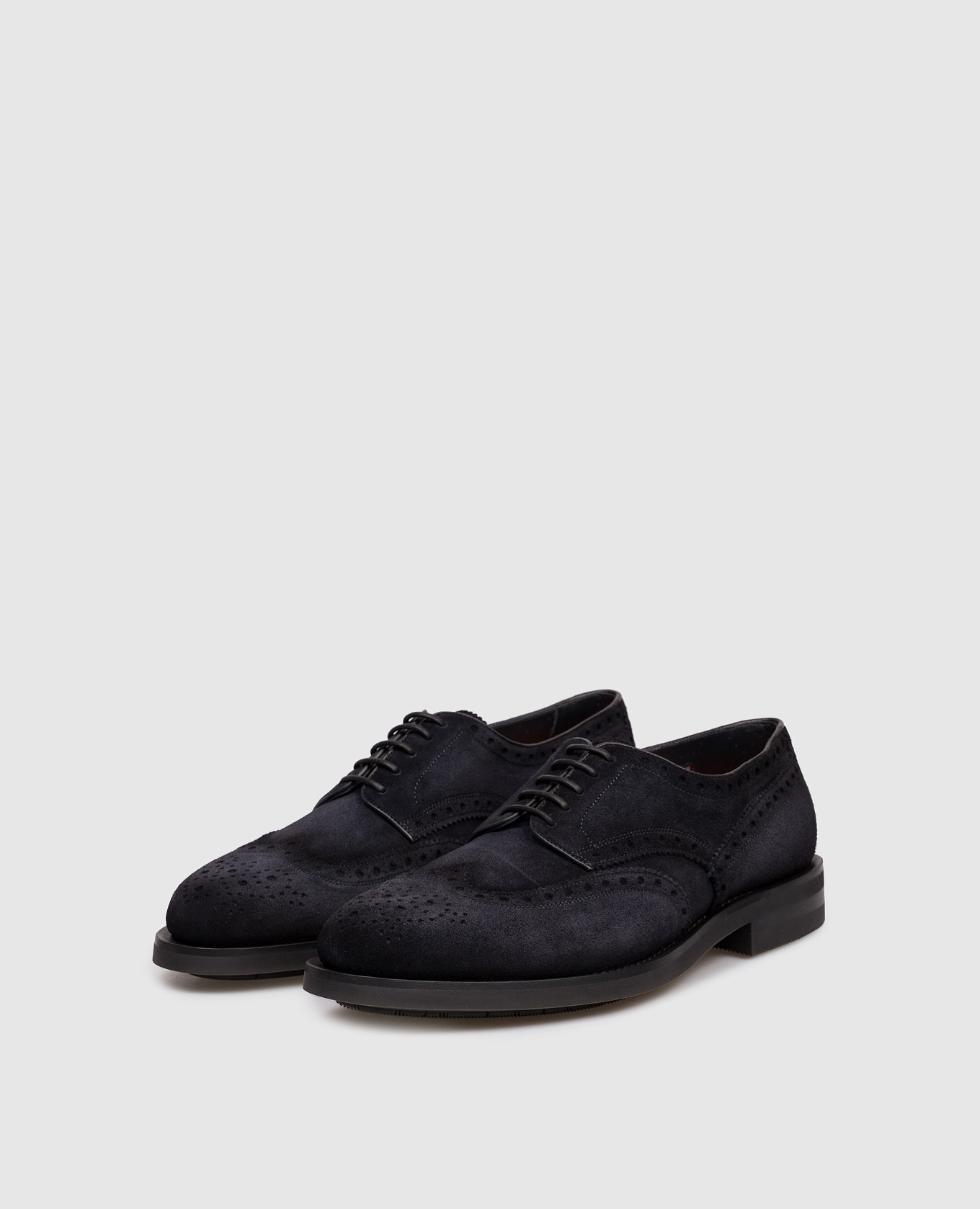 

Blue suede brogues Santoni