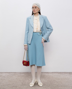 Valentino Blue wool and silk jacket 7B3CE4R51CF