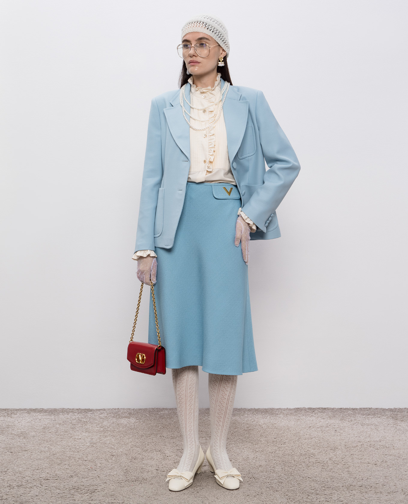 Blue wool and silk jacket Valentino 2