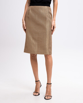 Giambattista Valli Golden skirt with lurex A13PV4100