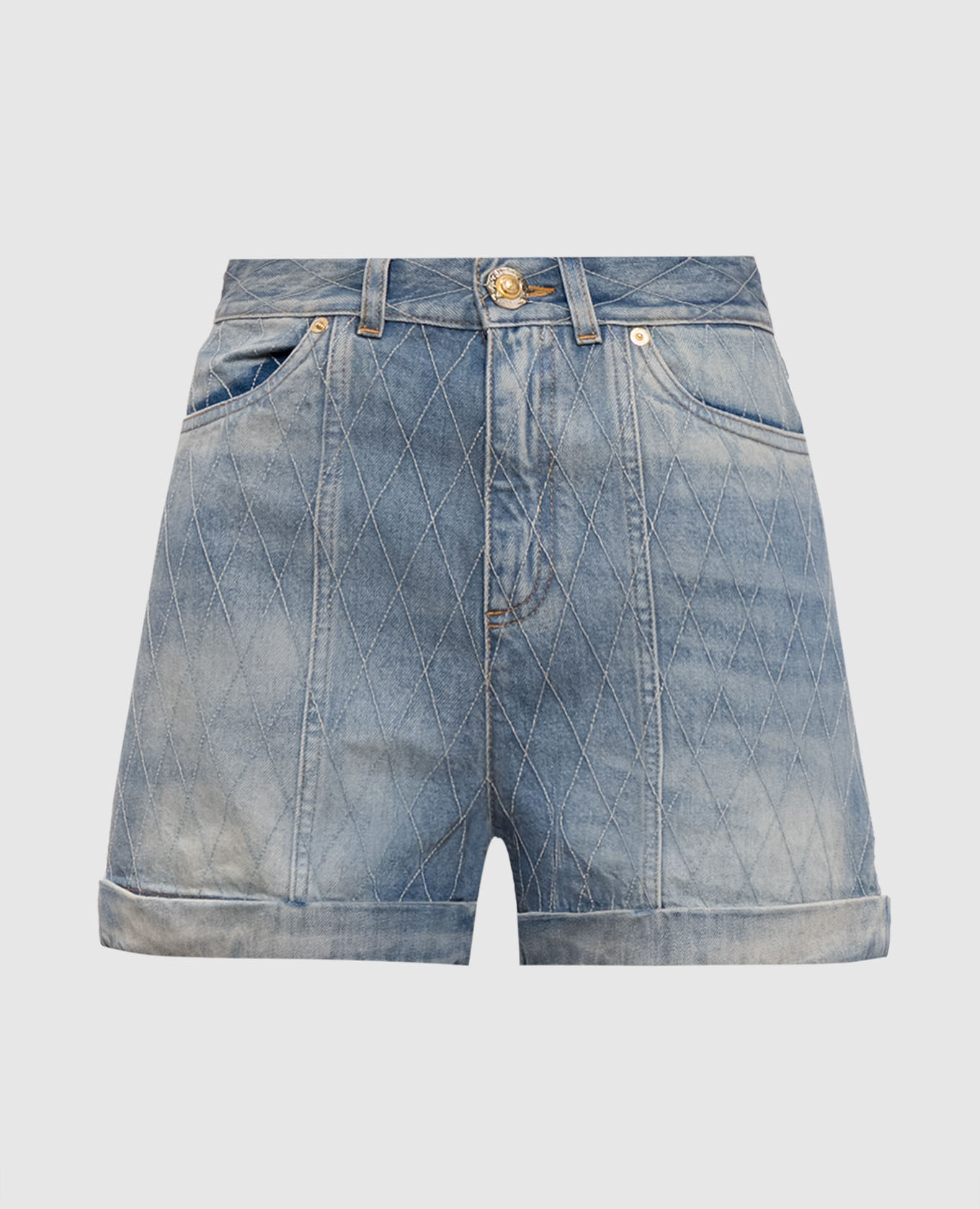 

Blue Diamond denim shorts Balmain, Light blue