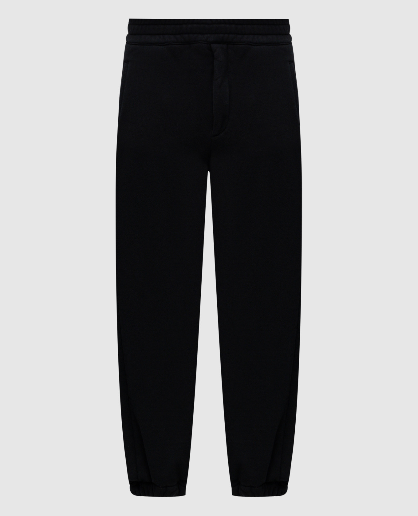 Blue joggers with textured logo emblem Alexander McQueen