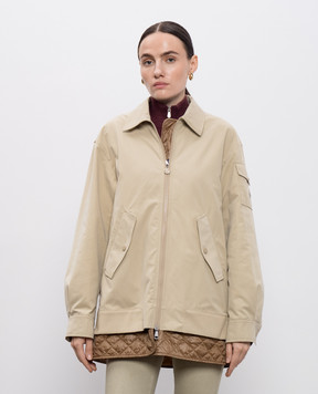 Moncler Green jacket with logo patch K20931A00012598RT