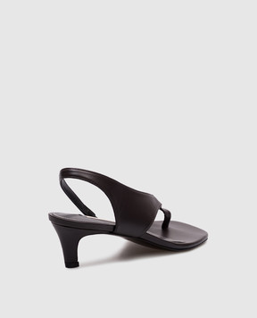 Toteme Brown leather heeled sandals 252WAS0201LE0131