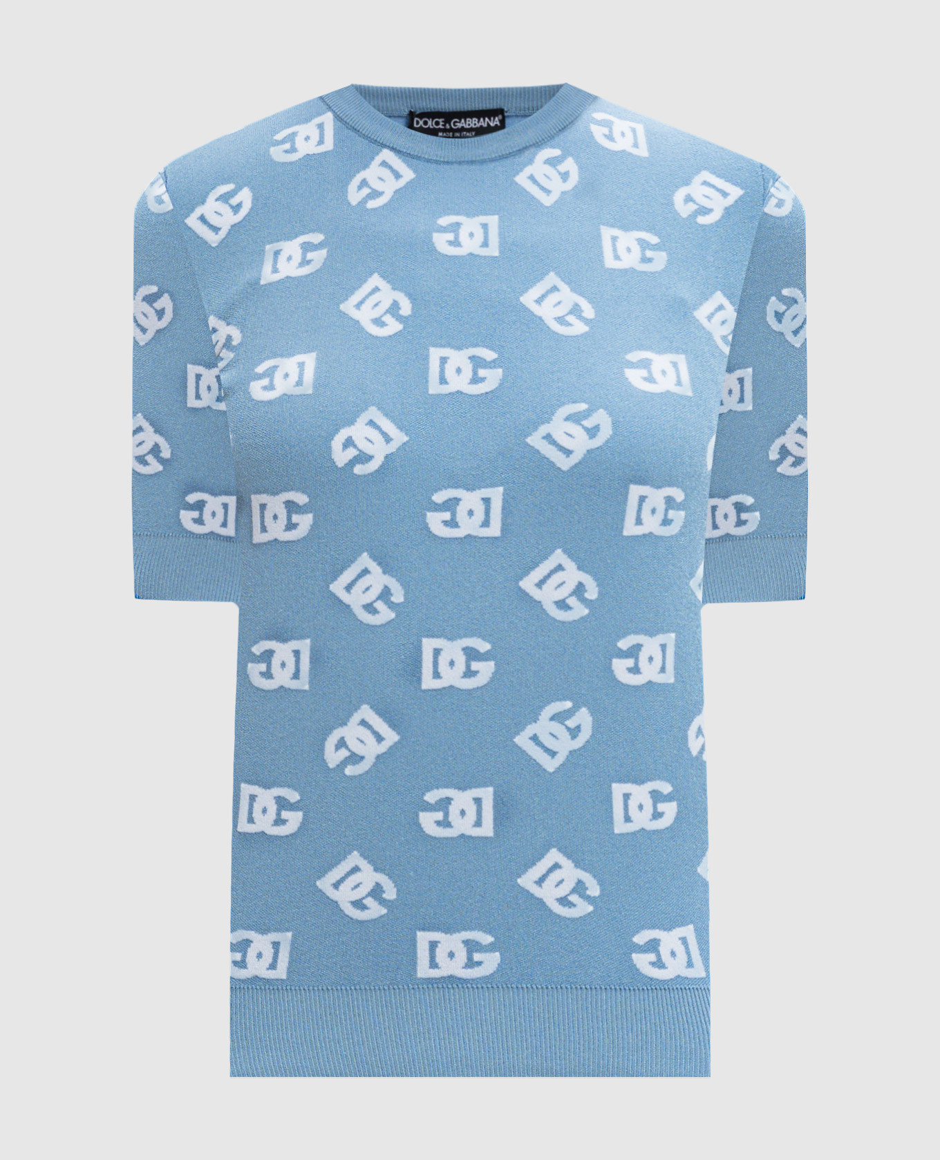 

Blue top with logo pattern Dolce&Gabbana, Light blue