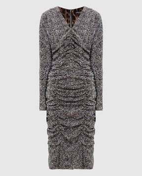 Dolce&Gabbana Draped silk midi dress F6TWETFSA70