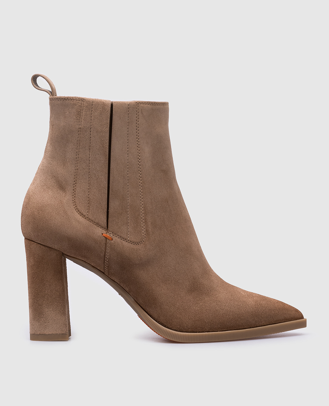 

Estellebt beige suede ankle boots Santoni