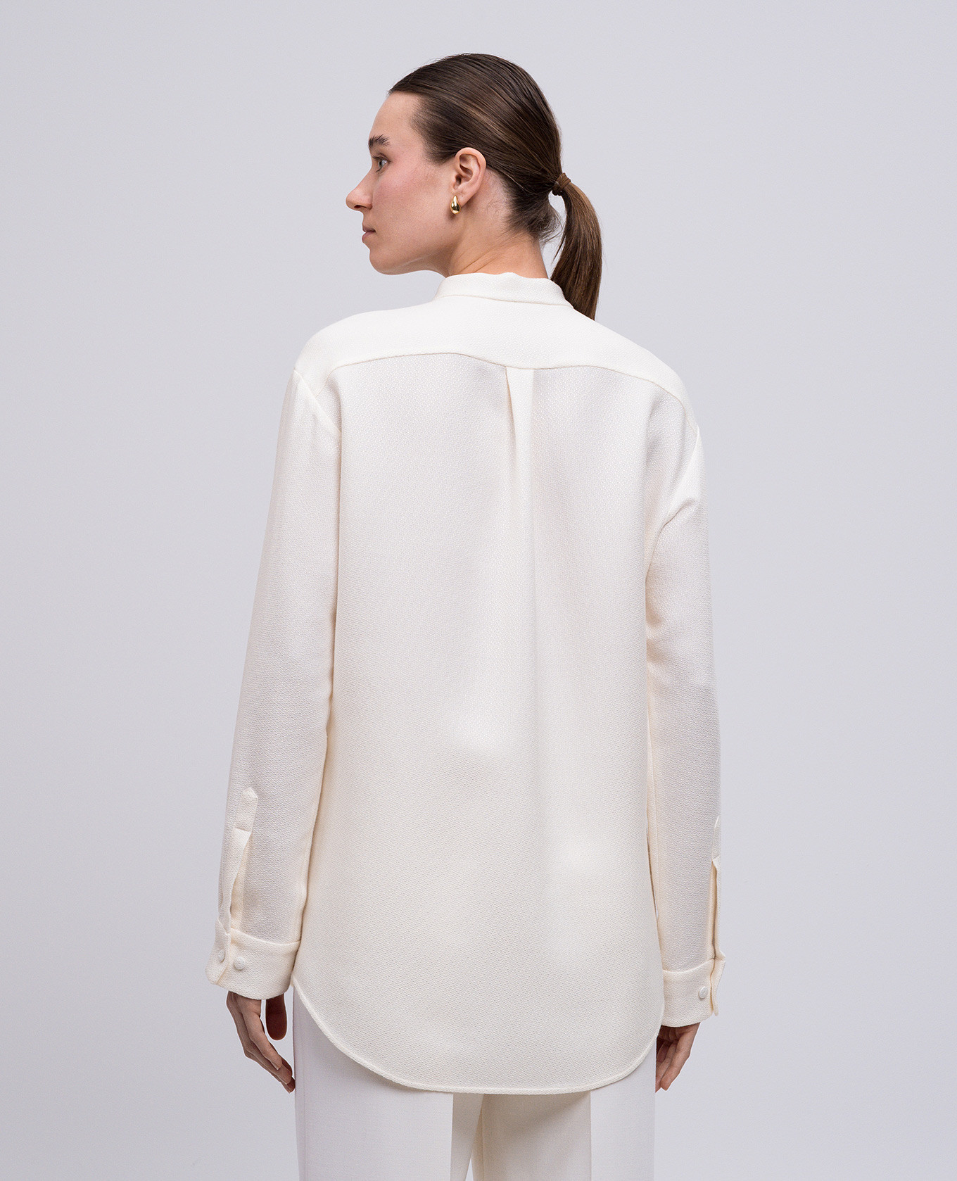 Beige Terra wool and silk shirt Gabriela Hearst 4