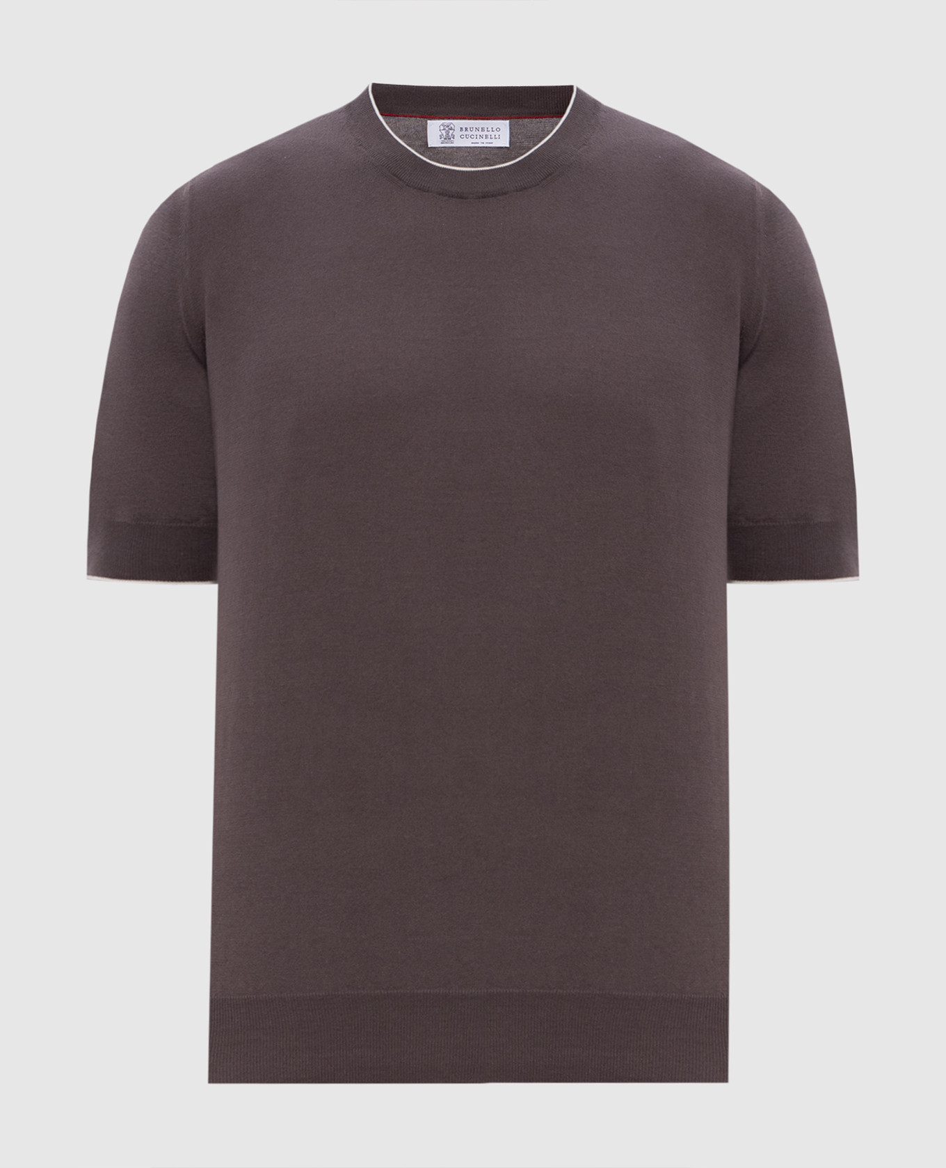 

Brown T-shirt Brunello Cucinelli