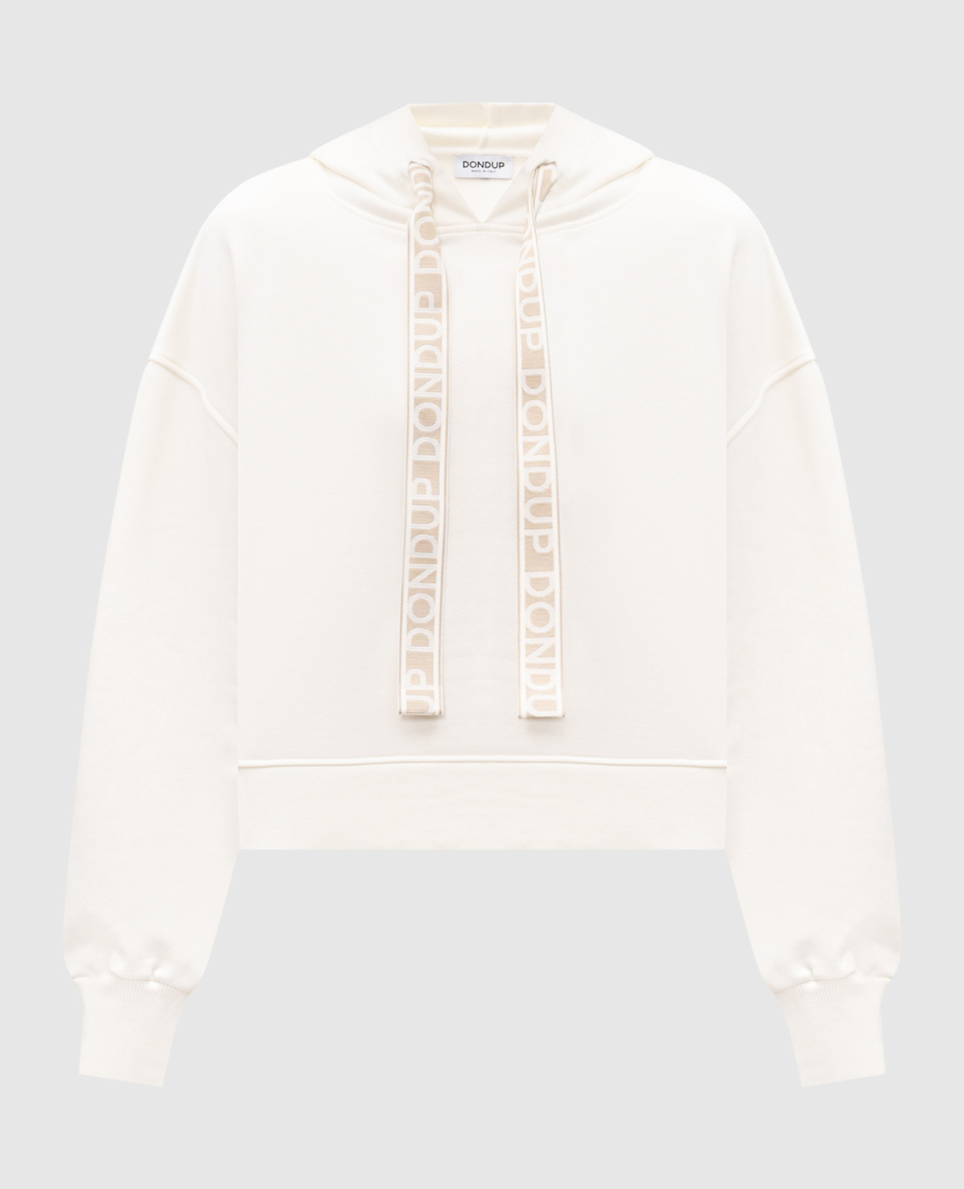 

White hoodie with logo Dondup, Black