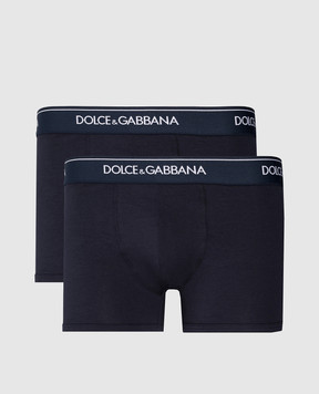 Dolce&Gabbana Set of blue boxer briefs with logo M9C07JONN95