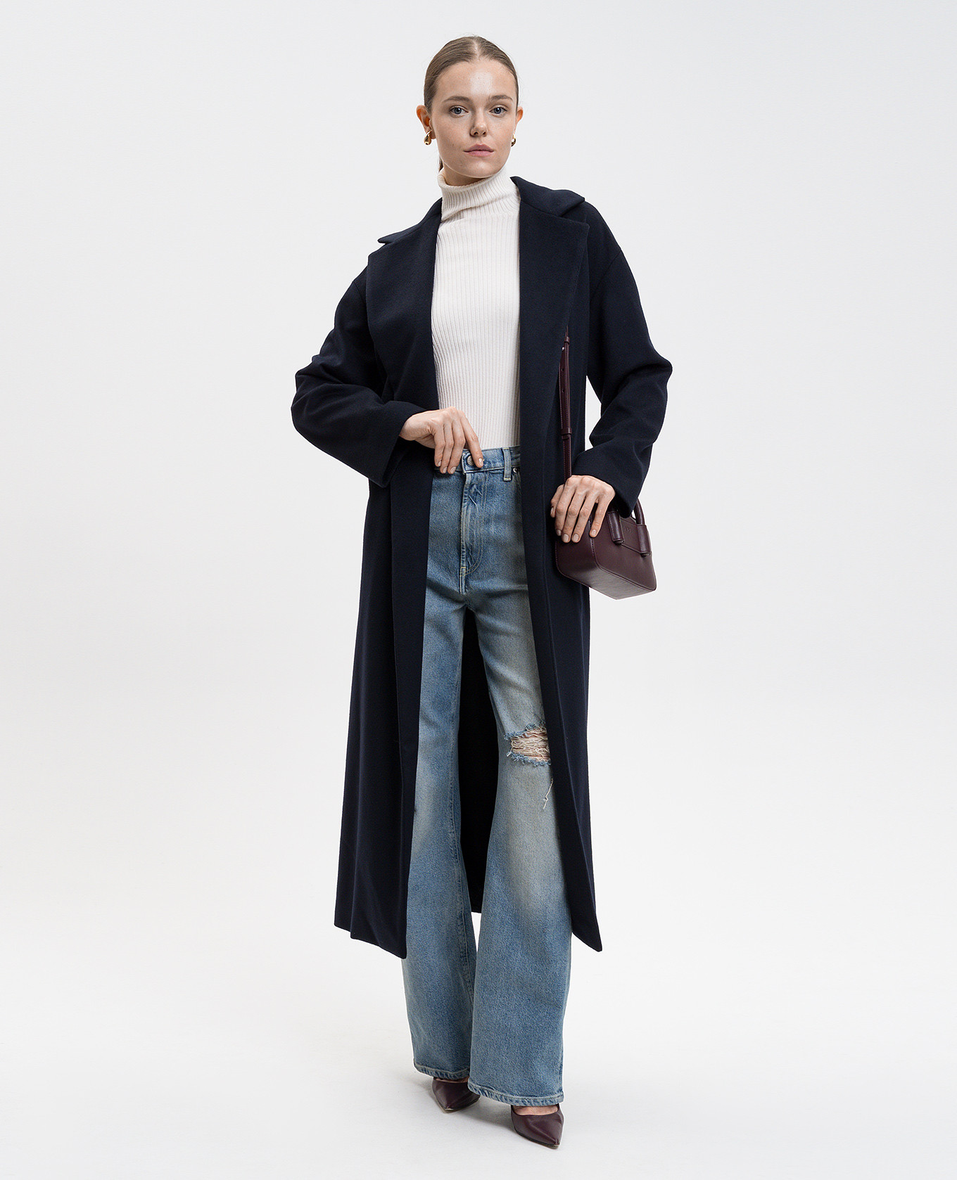 

Blue wool and cashmere coat Dondup