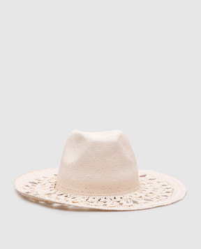 Twinset Cappello beige con logo 251TO5502