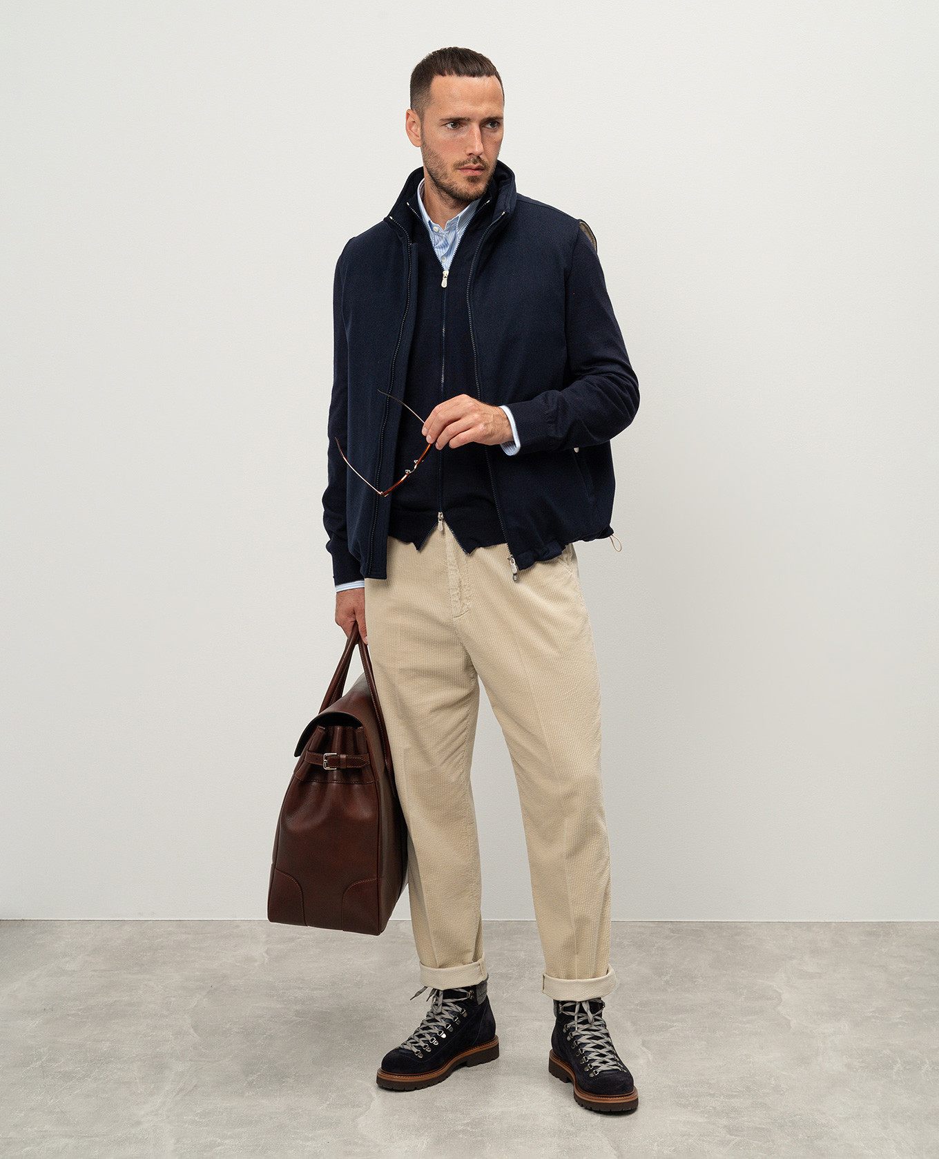 Blue striped shirt Brunello Cucinelli 2