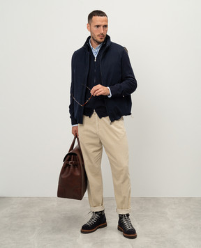 Brunello Cucinelli Blue striped shirt MF6981716