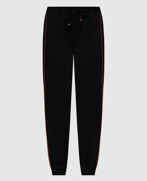 Brunello Cucinelli Black joggers with piping MW8633311G