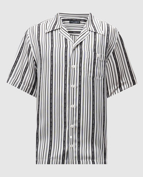 Dolce&Gabbana White striped silk shirt G5JH9TIS1X2