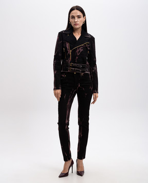 Versace Jeans Couture Black jeans with a marble effect 77HAB5K0DW081F01