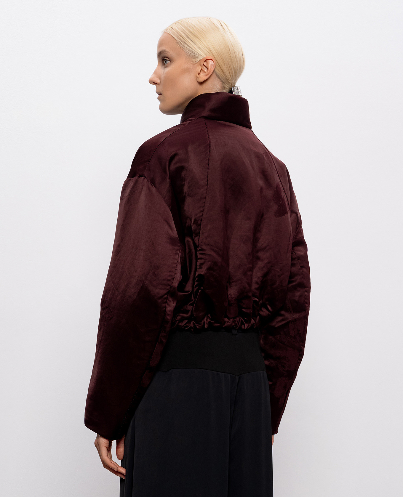 

Reversible patterned bomber jacket Masnada, Burgundy