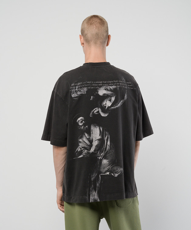 Off-White - Black t-shirt with S. Matthew print Off-White - Black t-shirt with S. Matthew print
