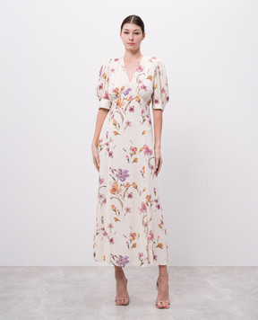 Twinset White floral print midi dress 251TP2770
