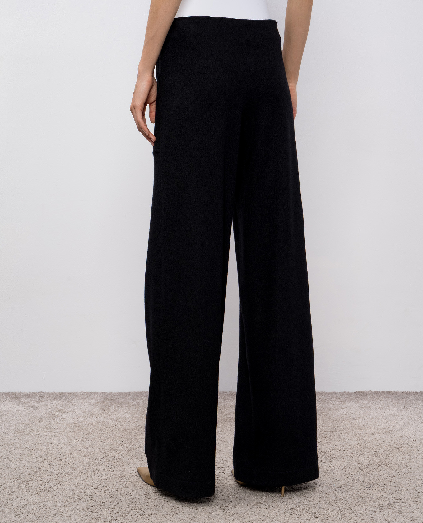 Black wool, silk and cashmere pants Ermanno Scervino 4