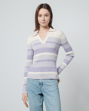 Twinset Purple pullover with lurex 241TP3381