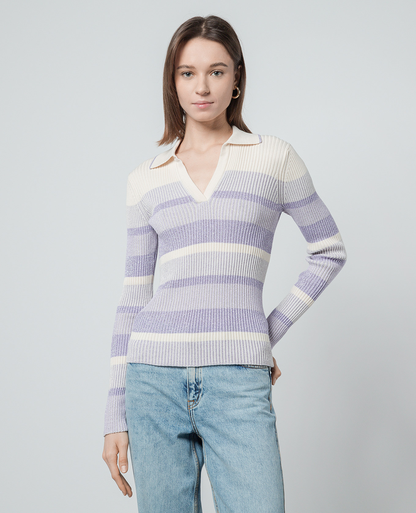Purple pullover with lurex Twinset 3