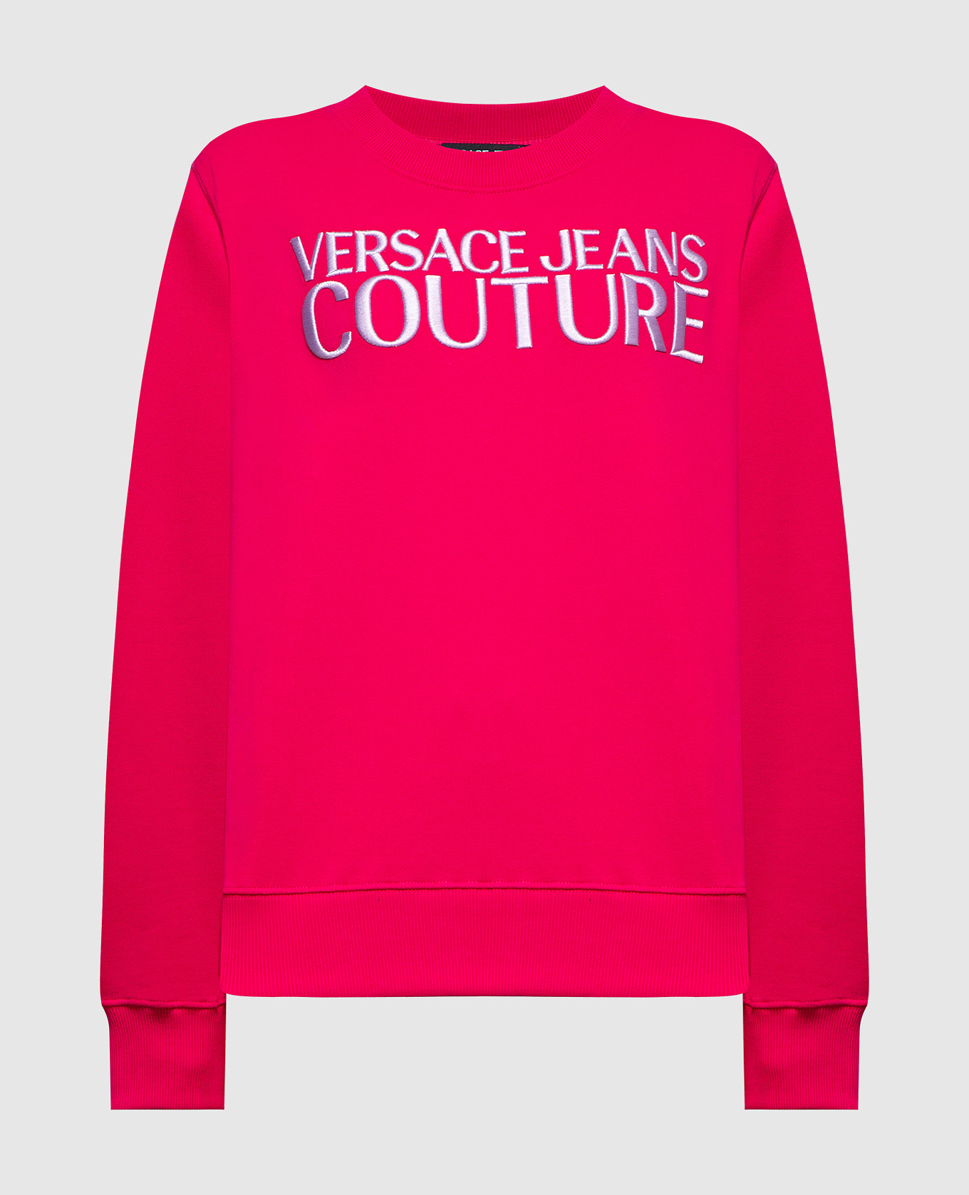 

Pink sweatshirt with logo embroidery Versace Jeans Couture, Розовый