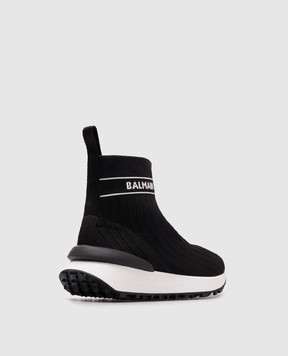 Balmain Children's black sneakers with logo BX0R26Z0464