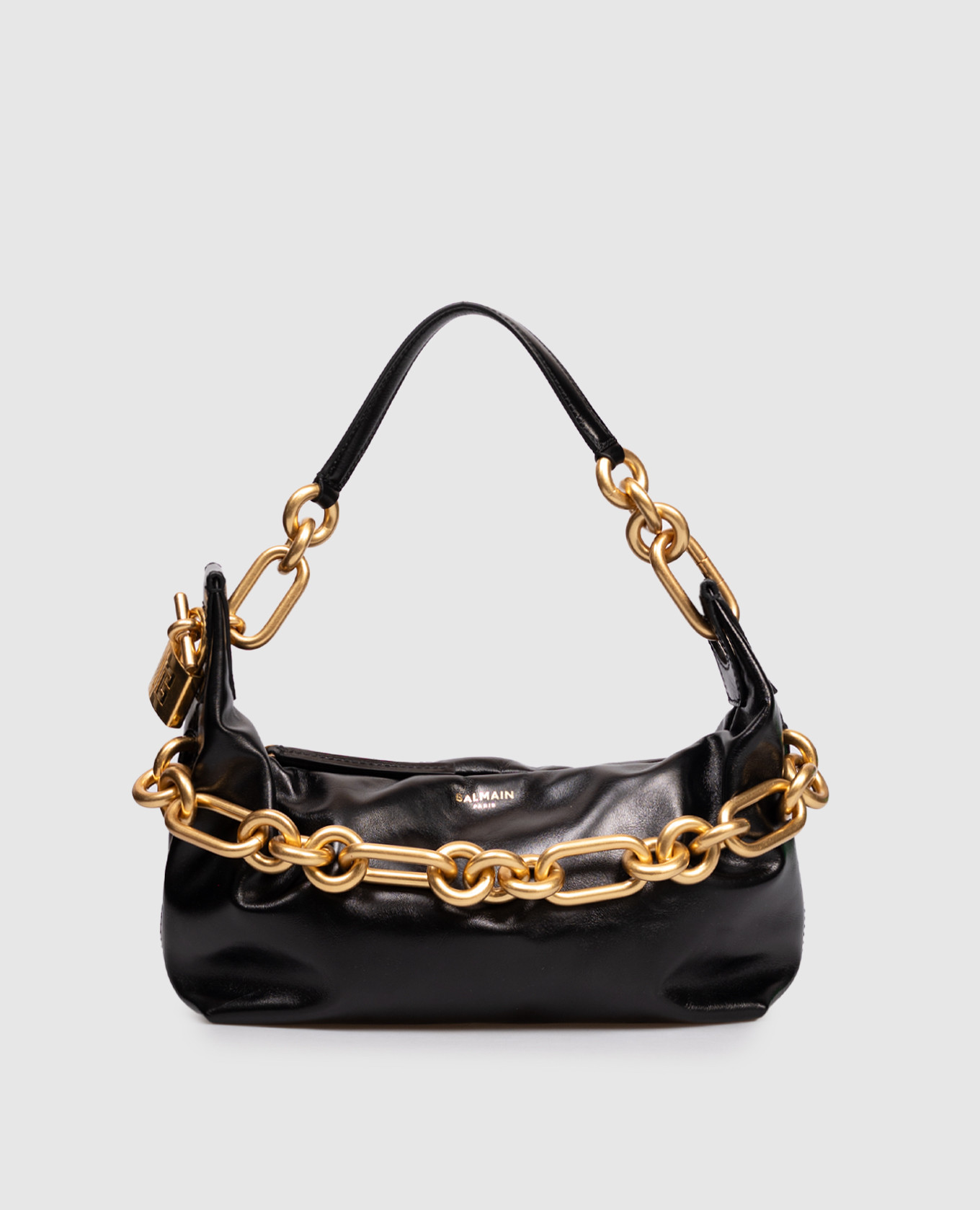 

Black glossy leather Sync bag Balmain