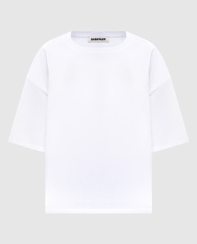 DARKPARK DOYLE white t-shirt with drape WJE07JSW07