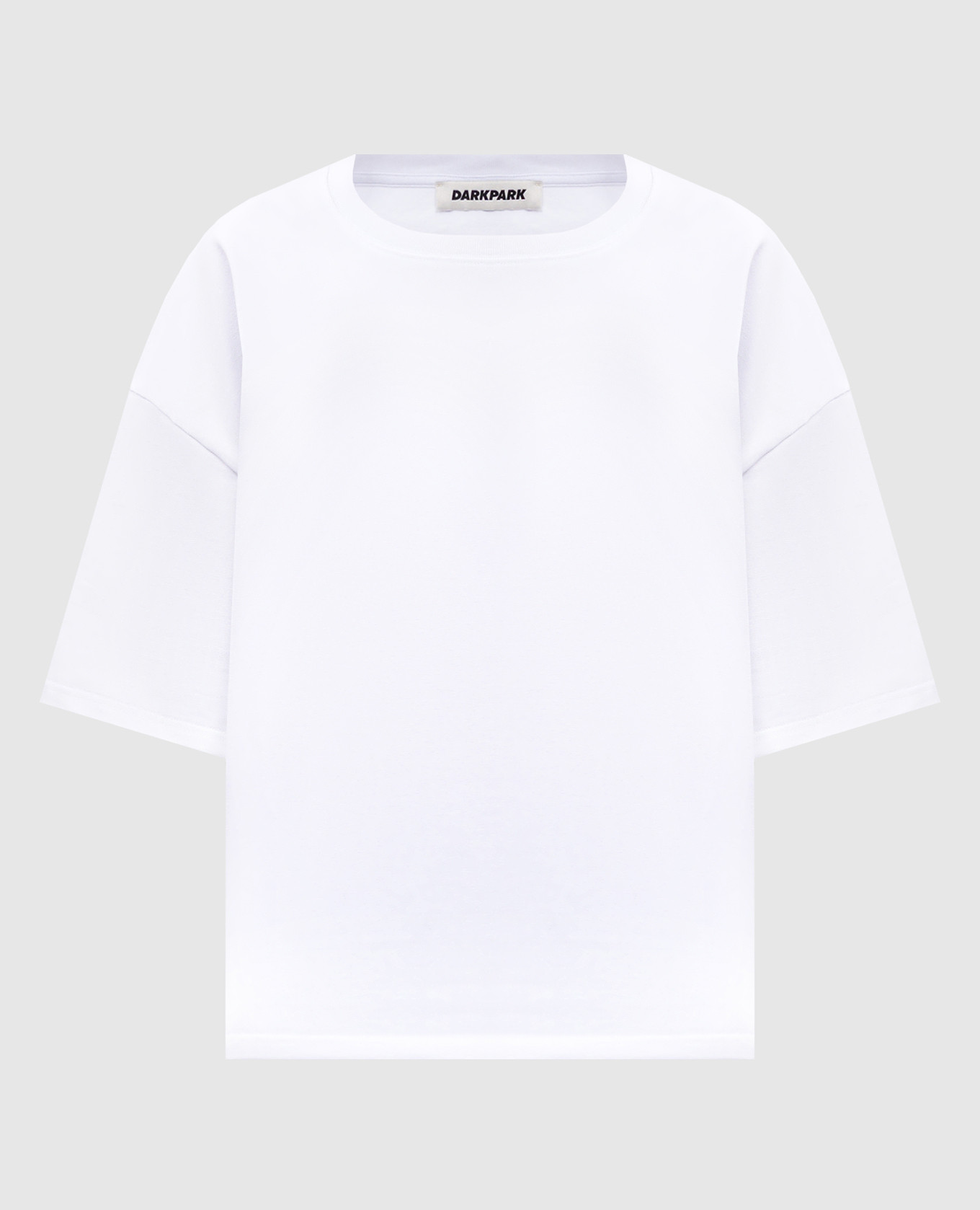 DOYLE white t-shirt with drape DARKPARK