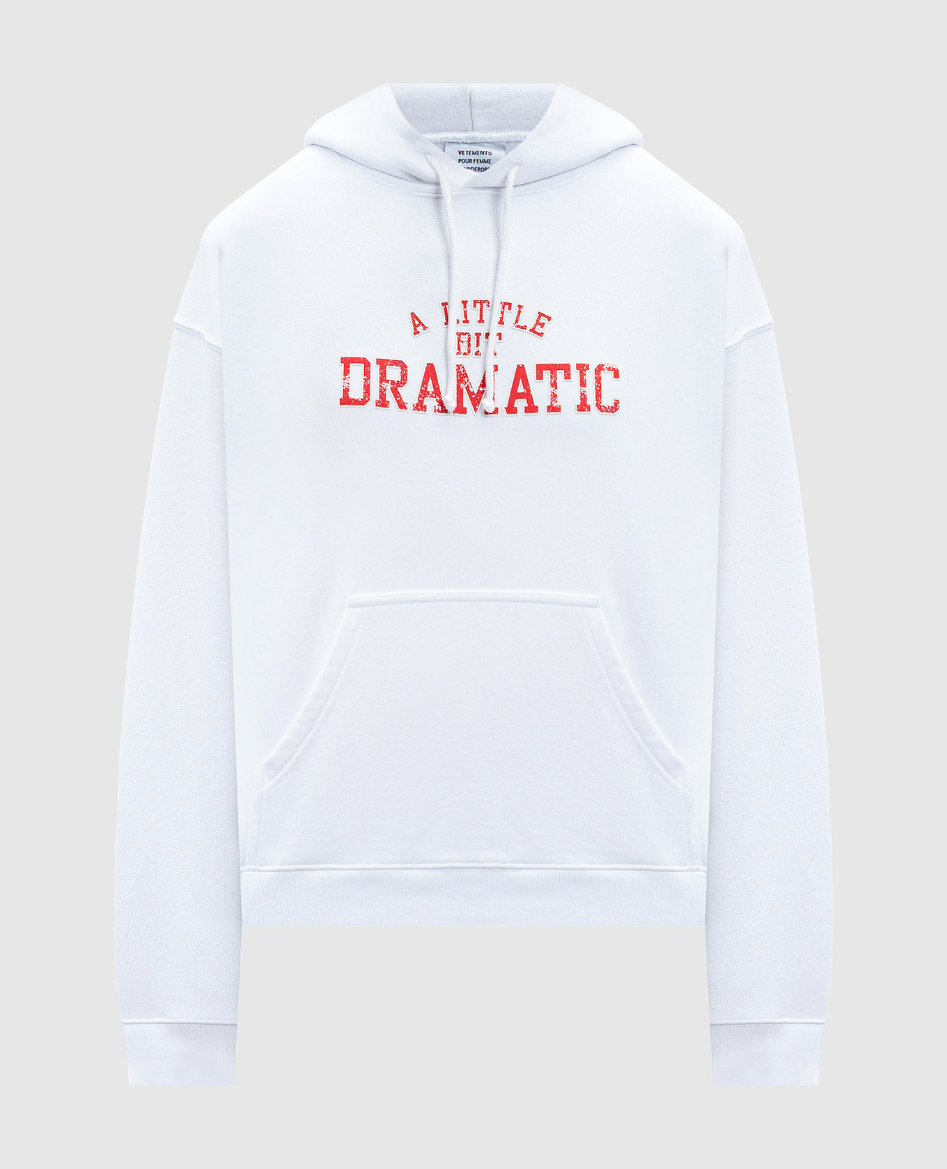 

White hoodie with textured print Vetements