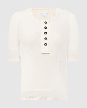 Bottega Veneta Beige t-shirt with a scar 779195V3Z60